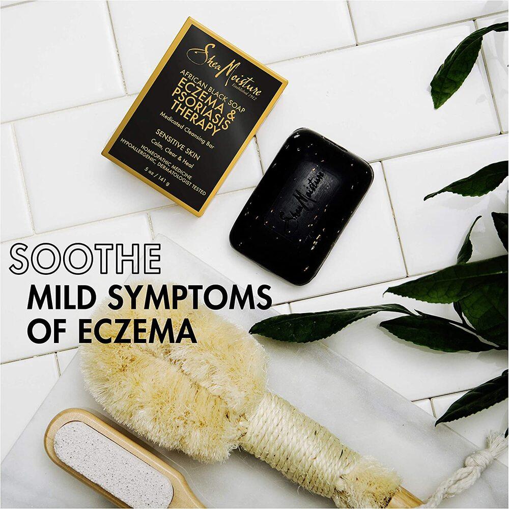 SheaMoisture African Black Soap Eczema Therapy Bar Soap 142 gm Asrarco Store