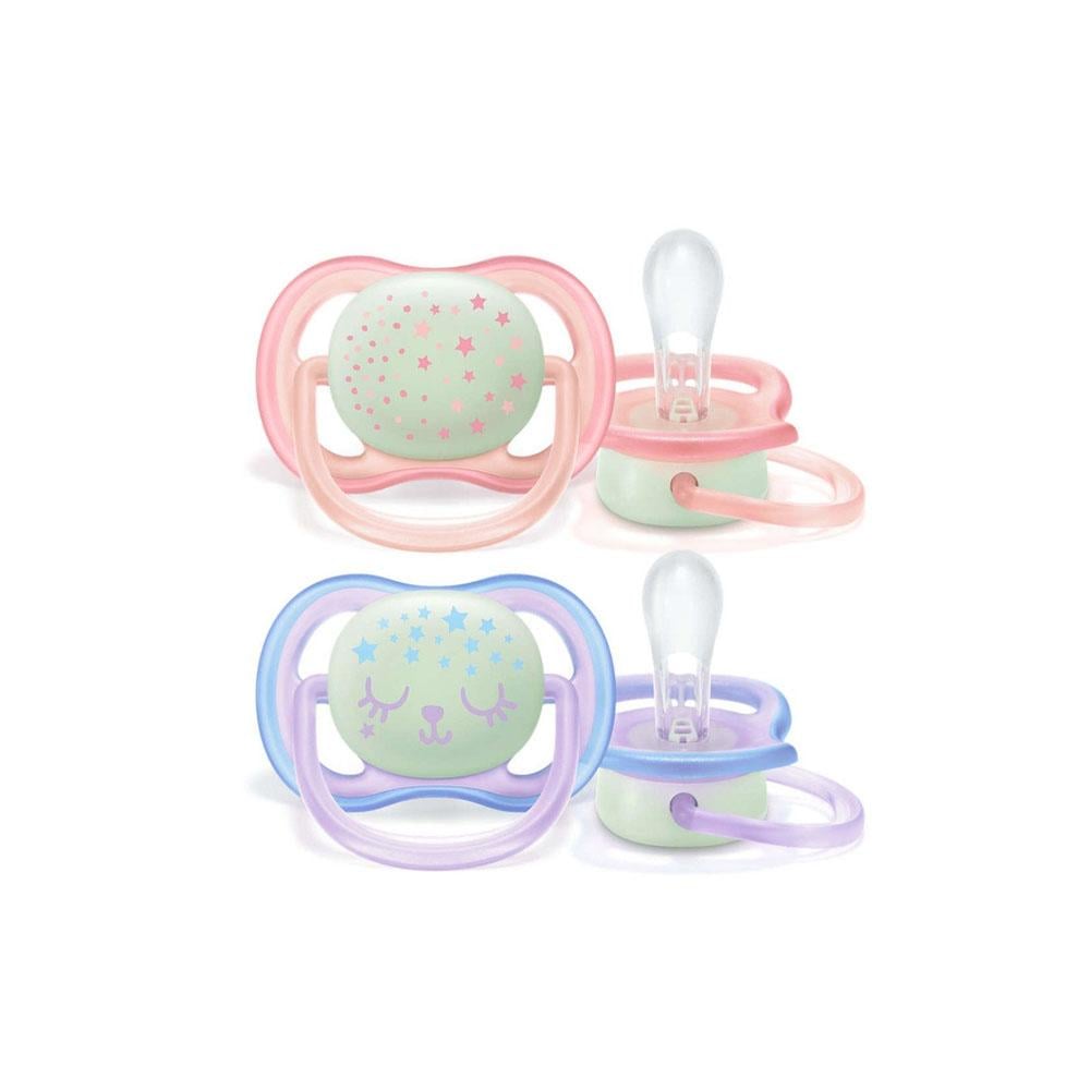 Philips Avent Ultra Air Night Pacifier from 0-6 months 2pieces