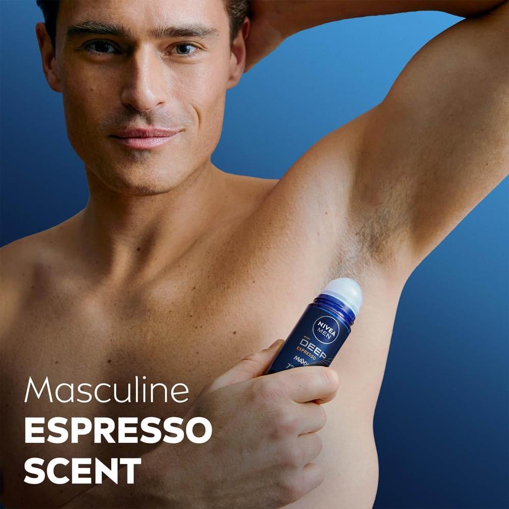 NIVEA MEN Deodorant Roll-On Deep Black Espresso 50 ml Luxury