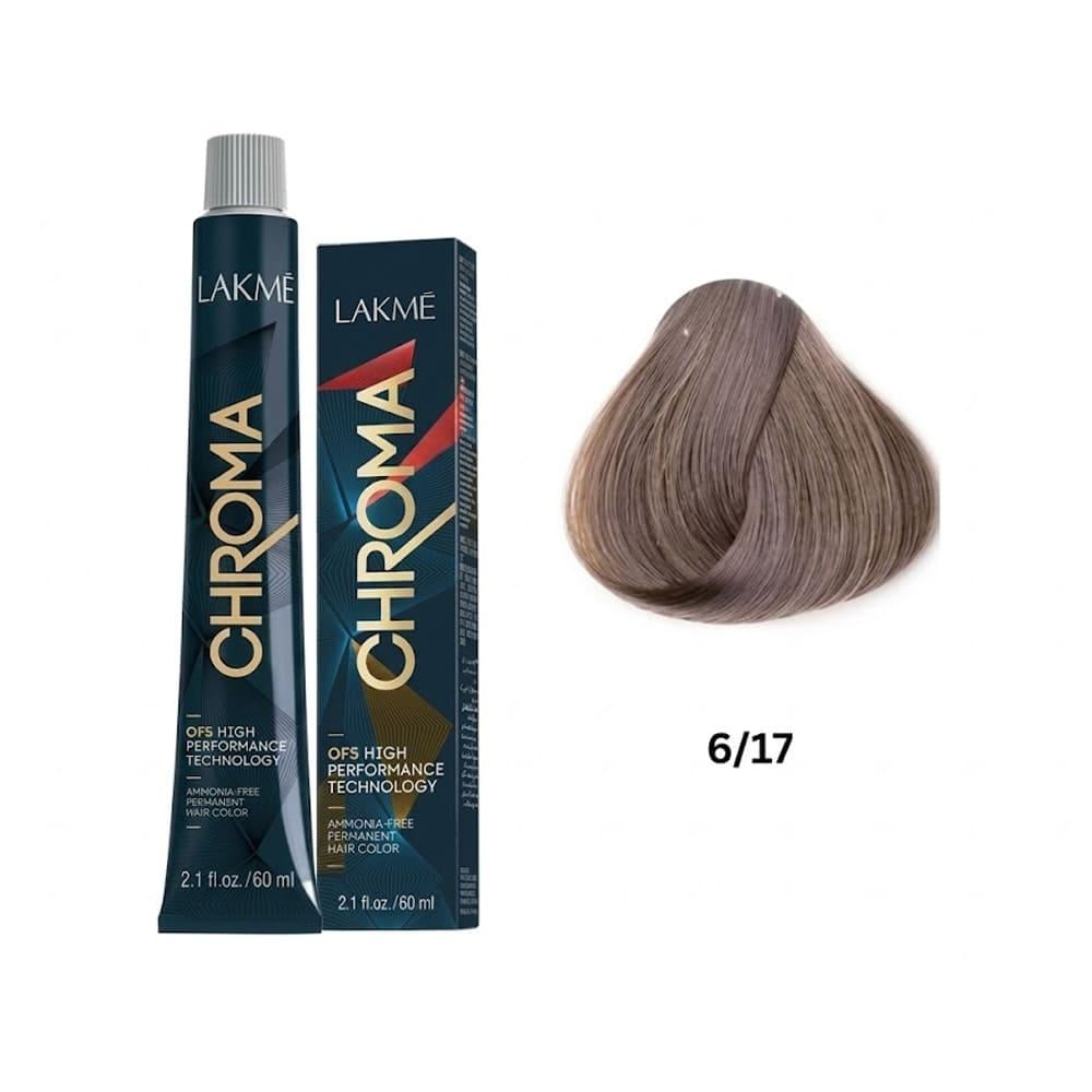 Lakme Chroma Hair Dye No. 6/17 - 60ml | Asrarco Store