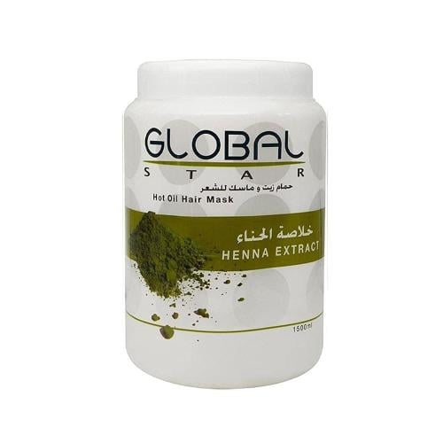 جلوبال ستار حمام زيت وماسك للشعر بخلاصة الحناء - 1...