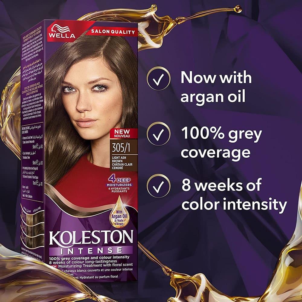 Wella Koleston Intense Hair Color - Light Ash Brown 305/1