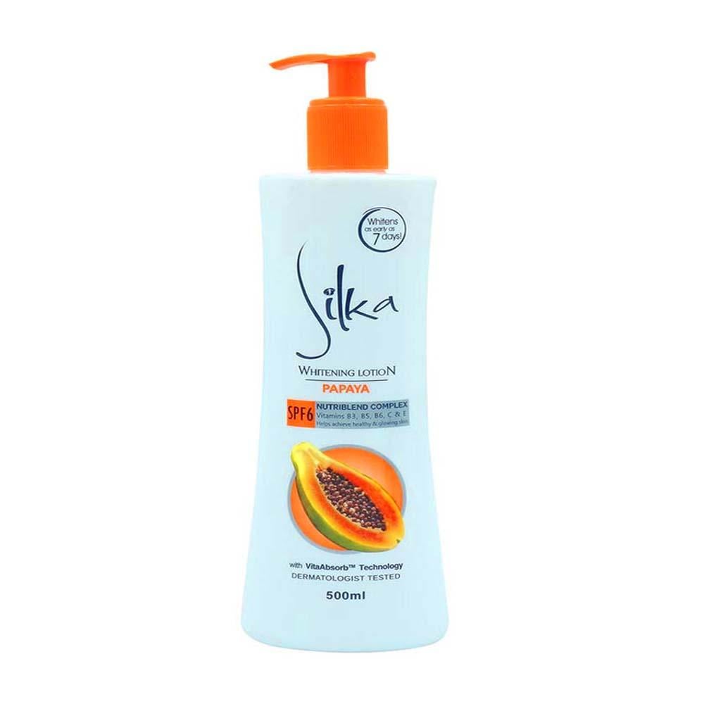 Silka Whitening Lotion Papaya with SPF6 - 500 ml - Asrarco Store