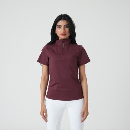 Short Burgundy | تيشيرت لركوب الخيل كم قصير برغندي