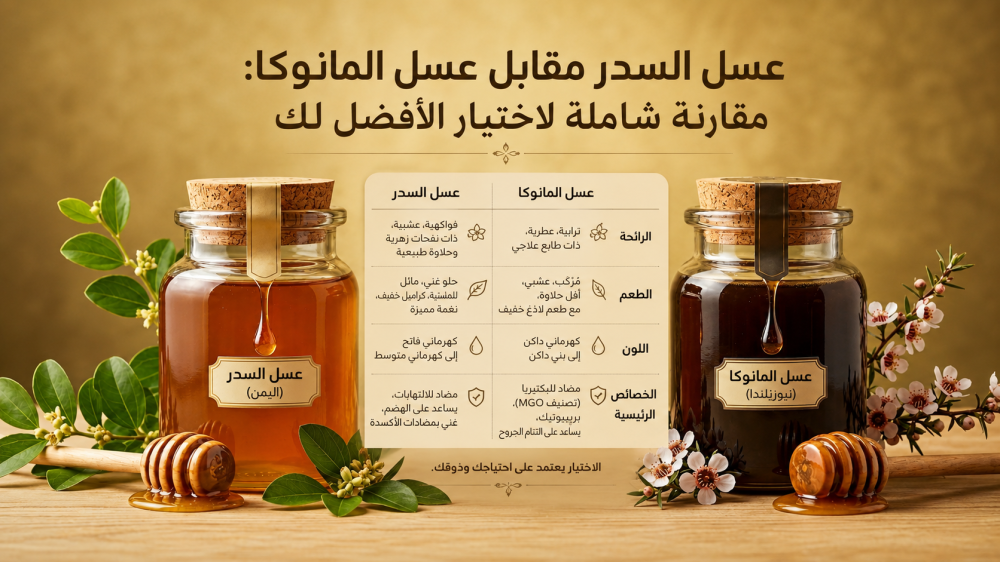 عسل السدر مقابل عسل المانوكا