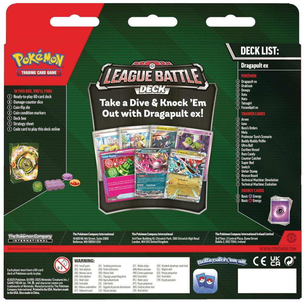 بطاقات بوكيمون -Dragapult ex League Battle Deck