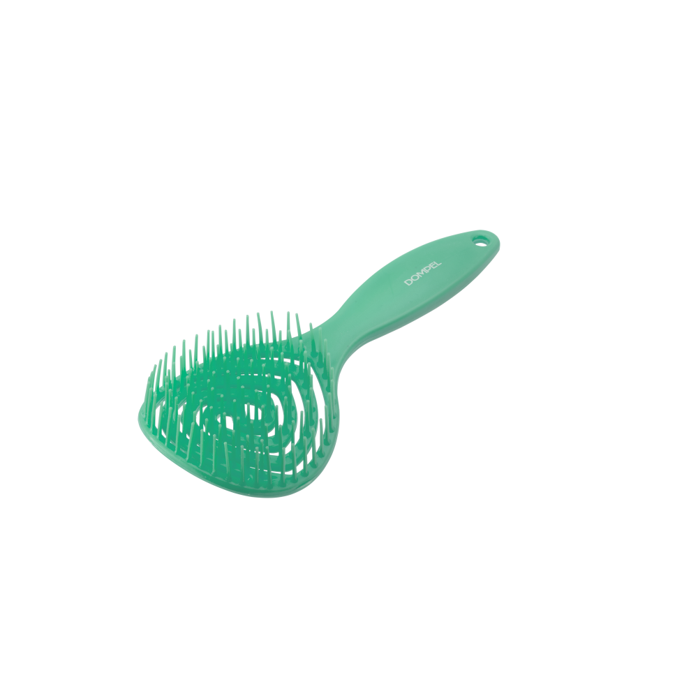 دومبل فرشاة سيليكون برائحة التفاح الأخضر لتصفيف الشعر - أخضر