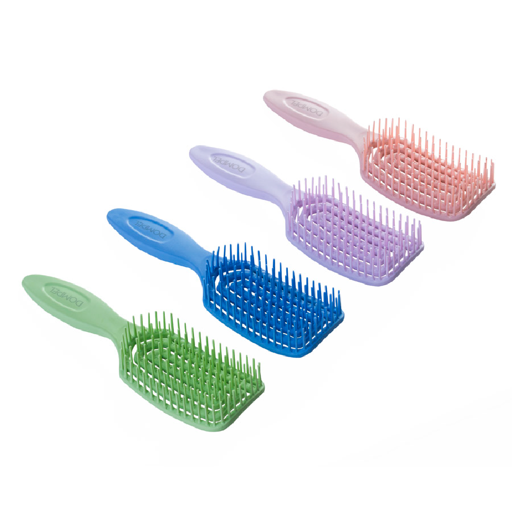 دومبل فرشاة سيليكون لتصفيف الشعر الطويل ووصلات الشعر - أخضر