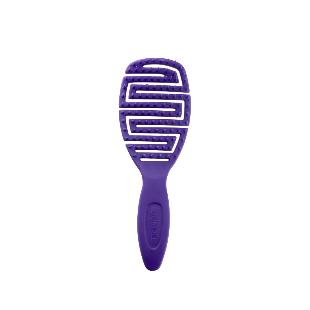 دومبل فرشاة سيليكون لفك تشابك جميع أنواع الشعر - بنفسجي