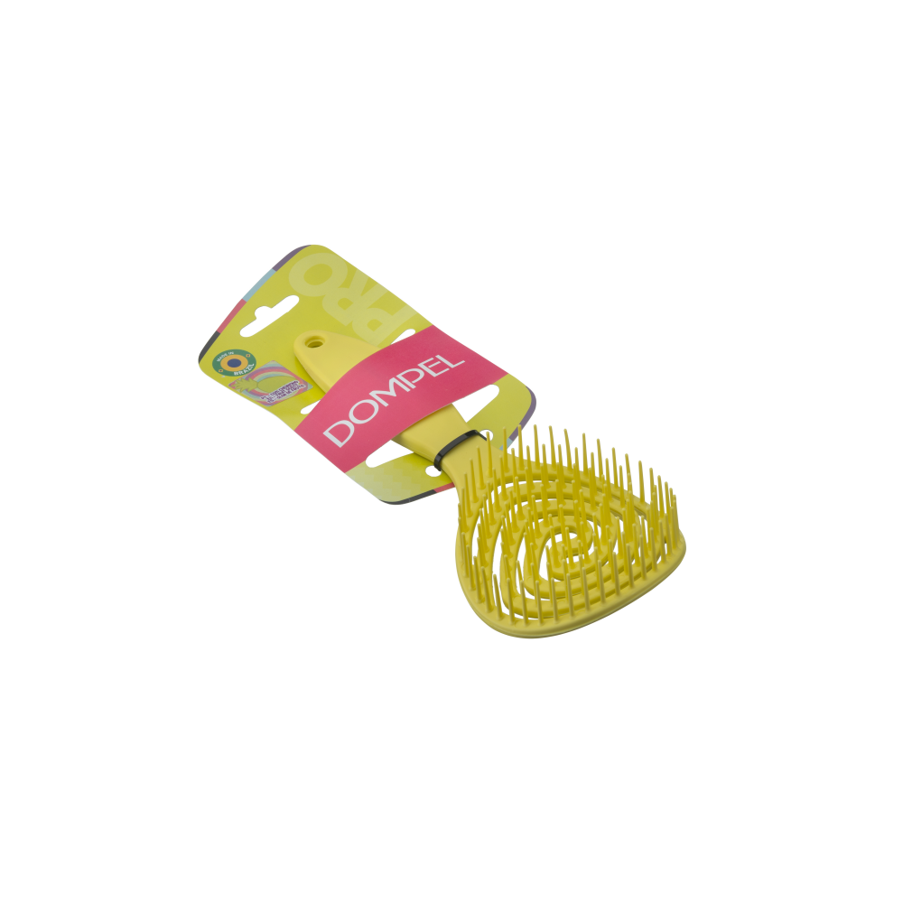 دومبل فرشاة سيليكون برائحة الأناناس لتصفيف الشعر - أصفر