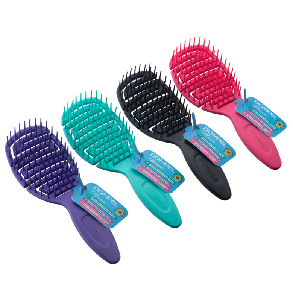 دومبل فرشاة سيليكون لفك تشابك جميع أنواع الشعر - بنفسجي