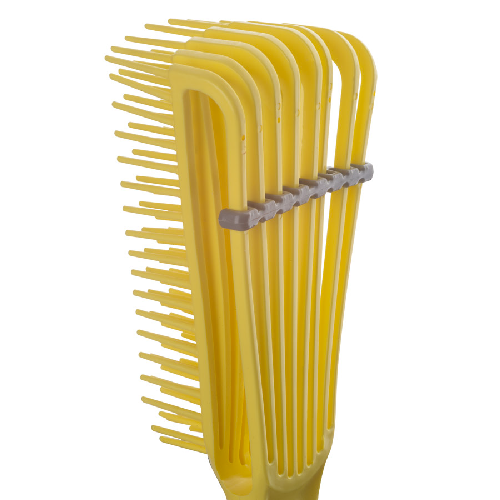 دومبل فرشاة سيليكون لتصفيف الشعر الكيرلي - أصفر