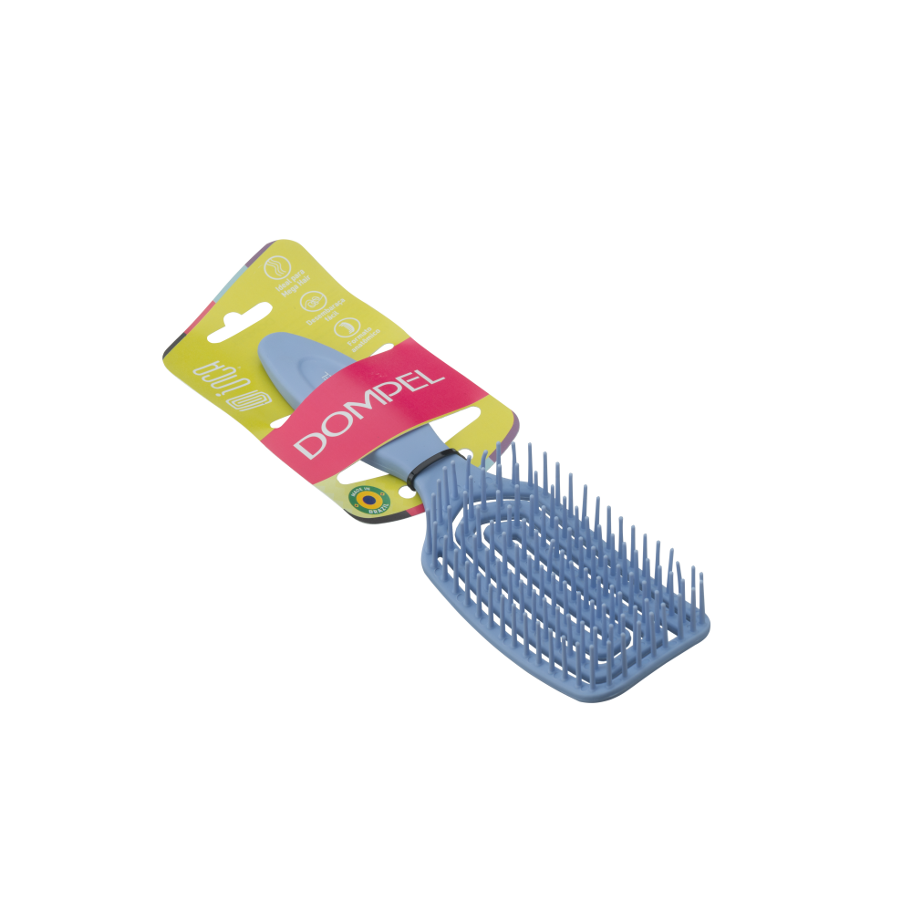 دومبل فرشاة سيليكون لتصفيف الشعر الطويل ووصلات الشعر - أزرق