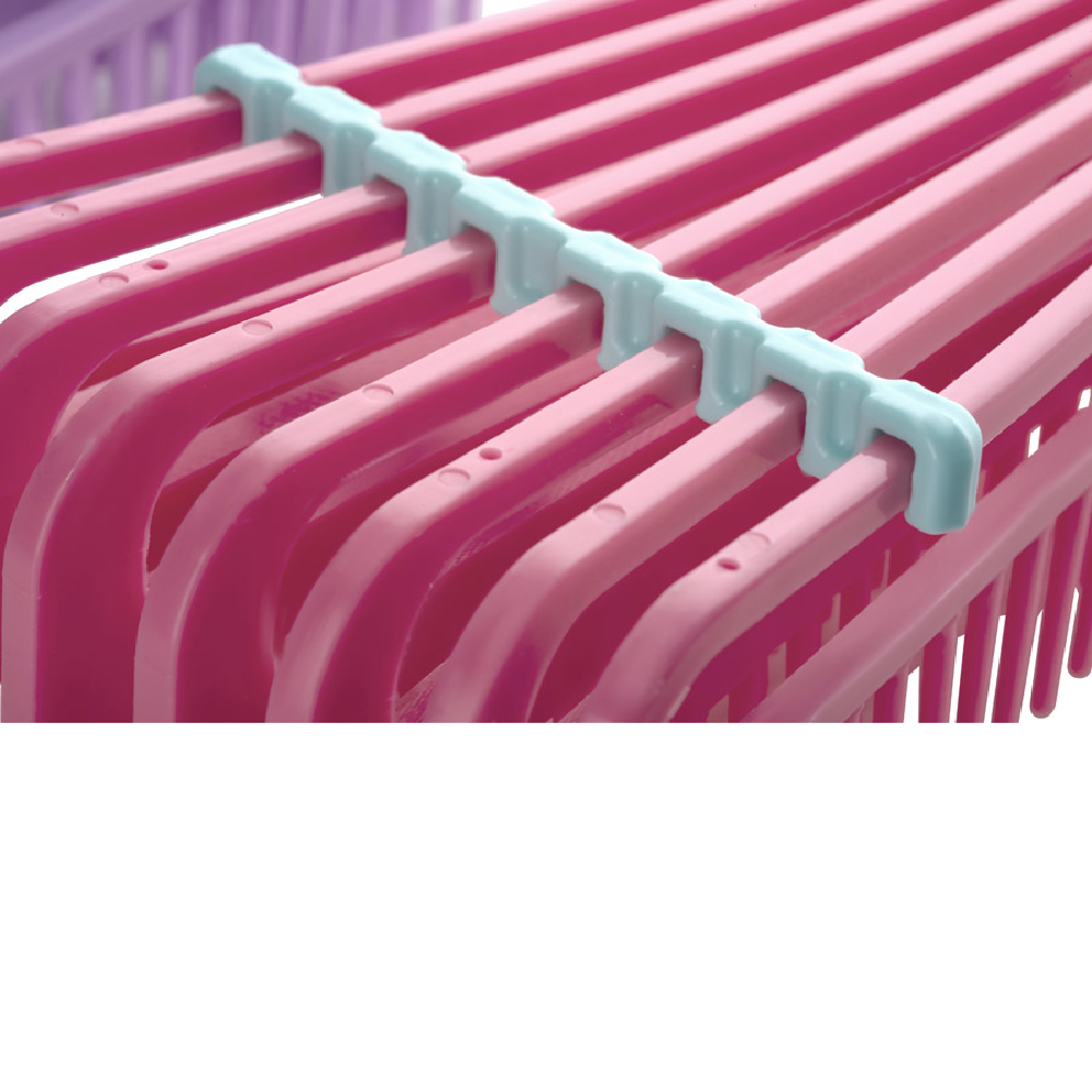 دومبل فرشاة سيليكون لتصفيف الشعر الكيرلي - زهري