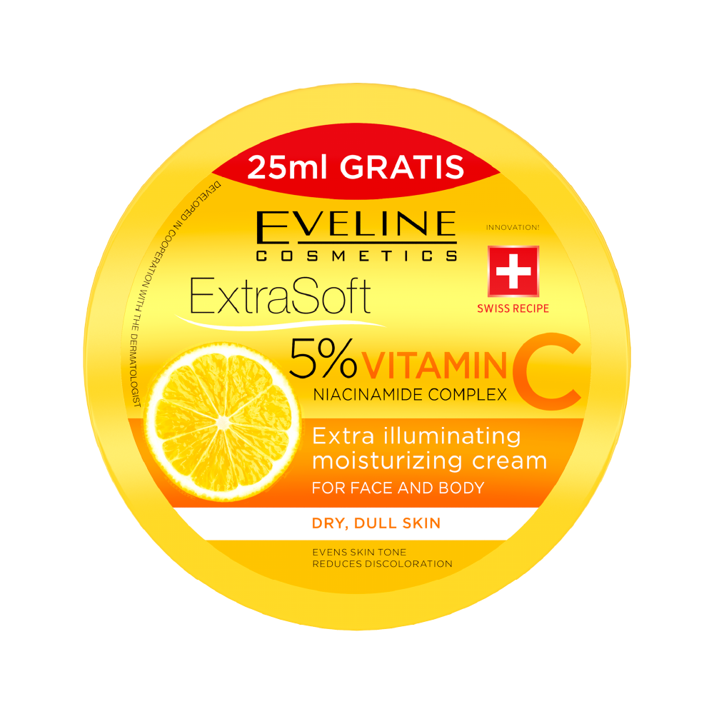 ايفلين سوفت كريم لاشراقة الوجه والجسم بفيتامين سي 200مل