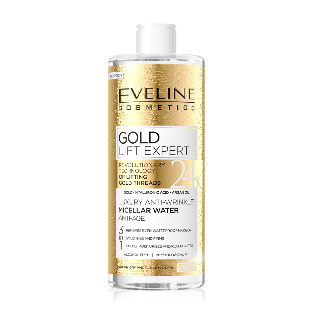 ايفلين جولد ليفت ماء ميسلار بالذهب المضاد للتجاعيد 500مل