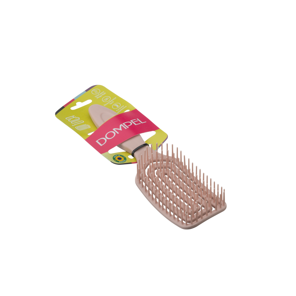 دومبل فرشاة سيليكون لتصفيف الشعر الطويل ووصلات الشعر - زهري