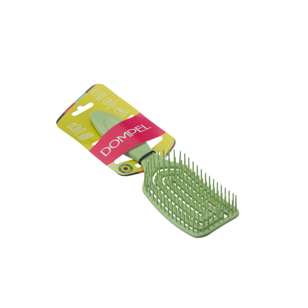 دومبل فرشاة سيليكون لتصفيف الشعر الطويل ووصلات الشعر - أخضر