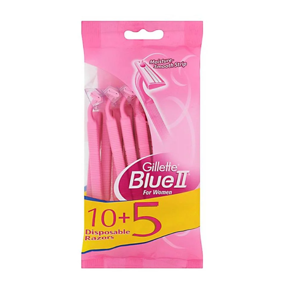 جيليت بلو 2 للنساء 10 + 5 شفرات قابلة للإزالة