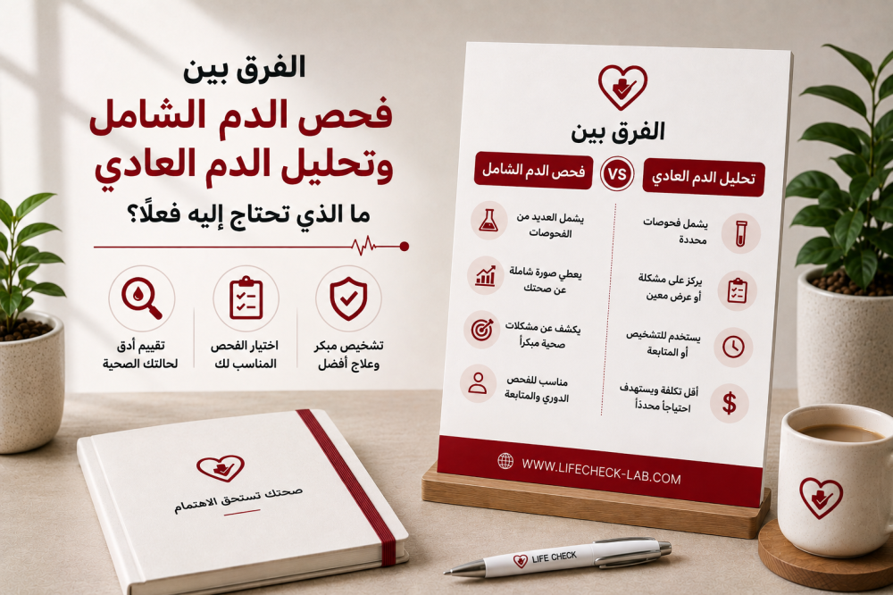الفرق بين فحص الدم الشامل وتحليل الدم العادي — ما الذي تحتاج إليه فعلاً؟