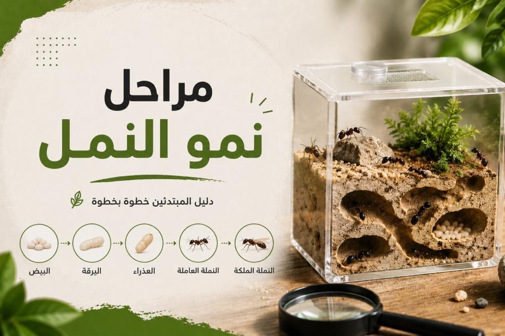 مراحل نمو النمل
