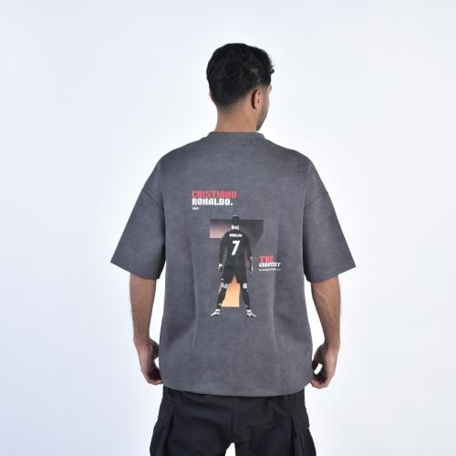 Washed Grey – Cristiano Ronaldo Back Print