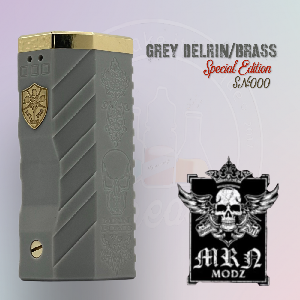 Bomb V5 21700 Grey Delrin Edition By MRN MODZ - فيبولوجيا