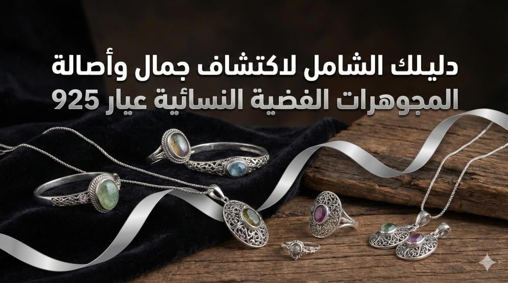 دليلك الشامل لاكتشاف جمال وأصالة المجوهرات الفضية النسائية عيار 925