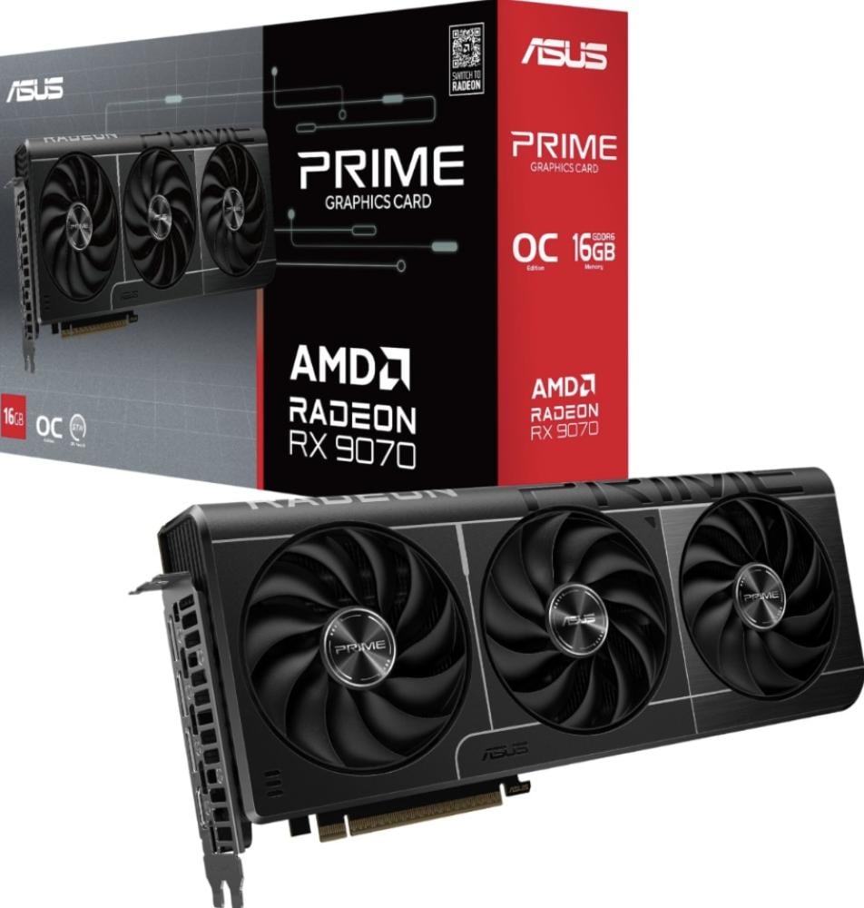 بطاقة رسومات ASUS RX 9070 مع تبريد متطور وتجربة بصرية مذهلة