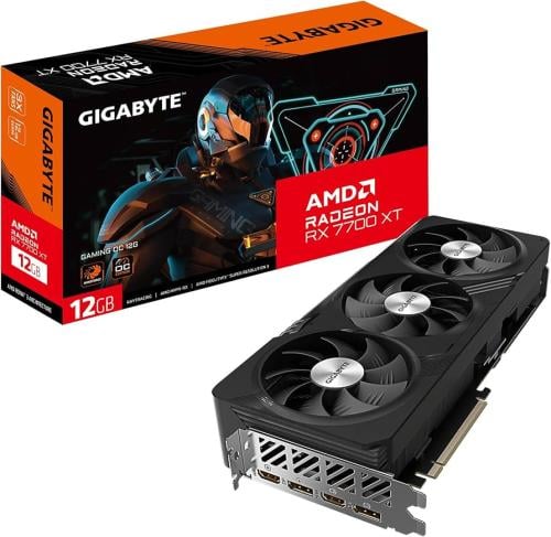 كرت شاشة اي ام دي قيقابايت | GIGABYTE 7700XT GAMIN...