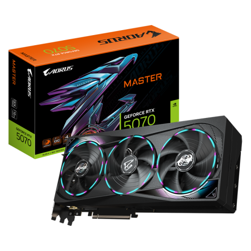 كرت شاشة انفيديا 5070 Aorus Master بتصميم مدمج وأد...