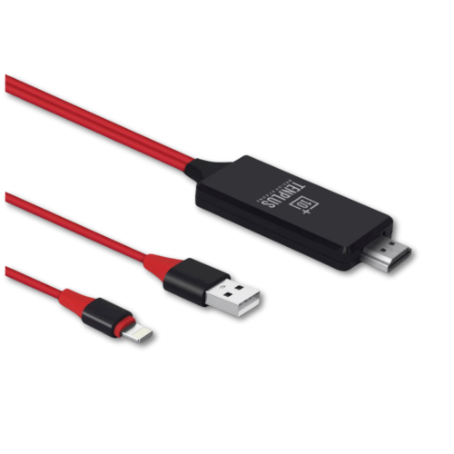 كيبل اتش دي ام اي من تن بلس 2 متر لأجهزة ابل HDMI...