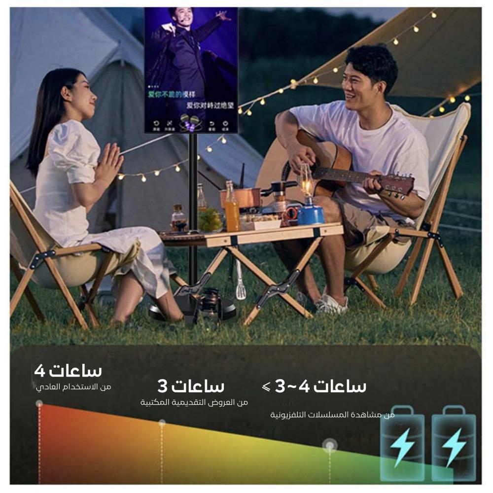 شاشة Taktik الذكية المتنقلة مقاس 21.5 بوصة، شاشة LCD تعمل باللمس، داخلية، تعمل بنظام Android