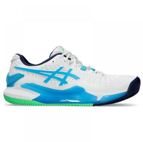 Asics gel resolution 9 clay white aqua