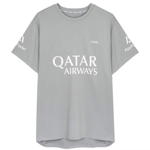 Nox agustin tapia sponsors AT10 gray 2024 T-shirt