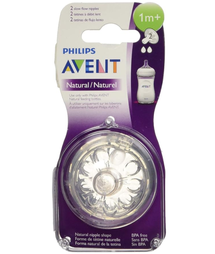Avent Natural 6M+ Fast Flow Silicone Teat 2 SCF654...