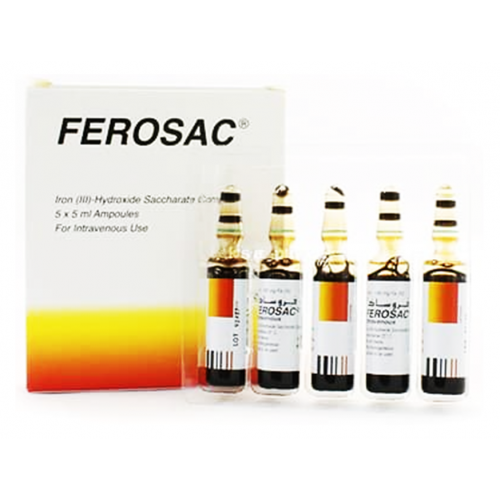 Ferosac Injection 20mg/ml Ampoule 5x5ml