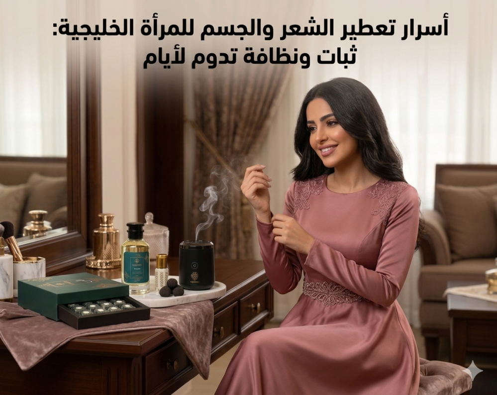 أسرار تعطير الشعر والجسم للمرأة الخليجية: ثبات ونظافة تدوم لأيام.
