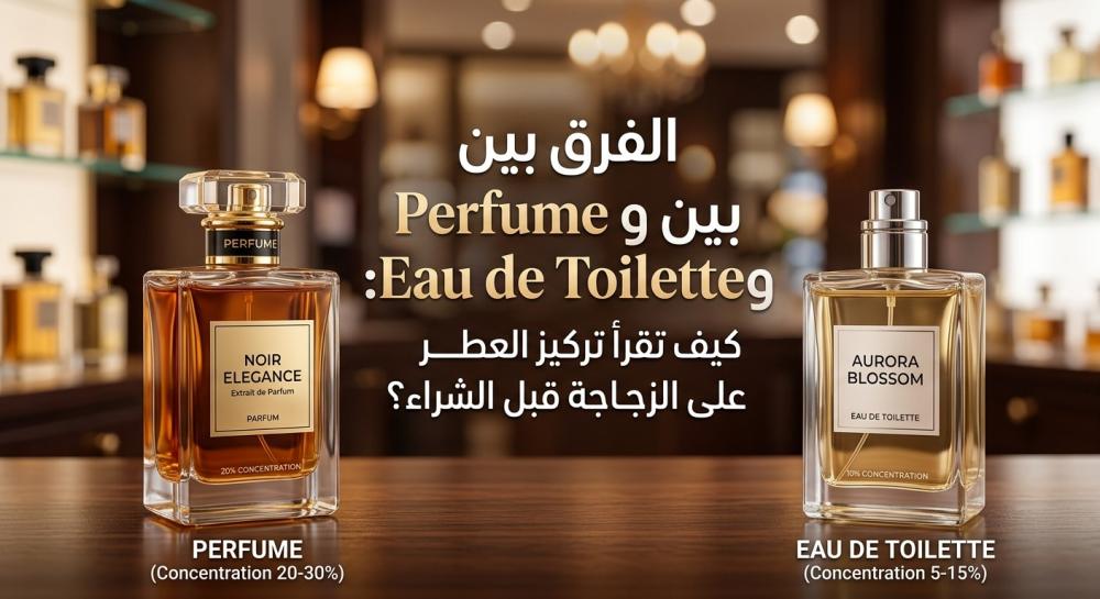 الفرق بين Perfume و Eau de Toilette: كيف تقرأ تركيز العطر على الزجاجة قبل الشراء؟
