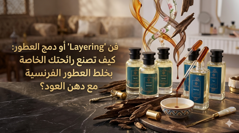 فن "Layering" أو دمج العطور: كيف تصنع رائحتك الخاصة بخلط العطور الفرنسية مع دهن العود؟