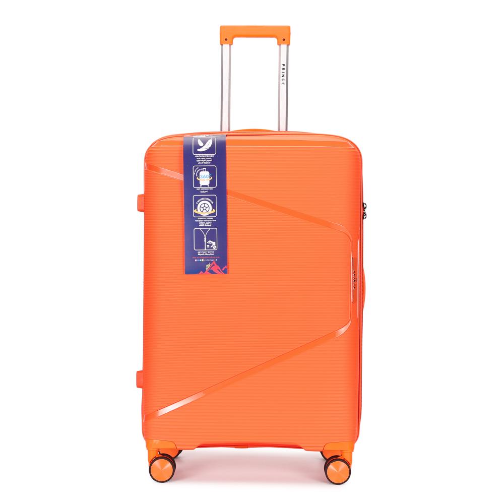 Prince  PP  Luggage (8 Wheels) - Trundle 3 Pcs Set - 20 Inch X 24 Inch X 28 Inch    - Orange 2 Year Warranty