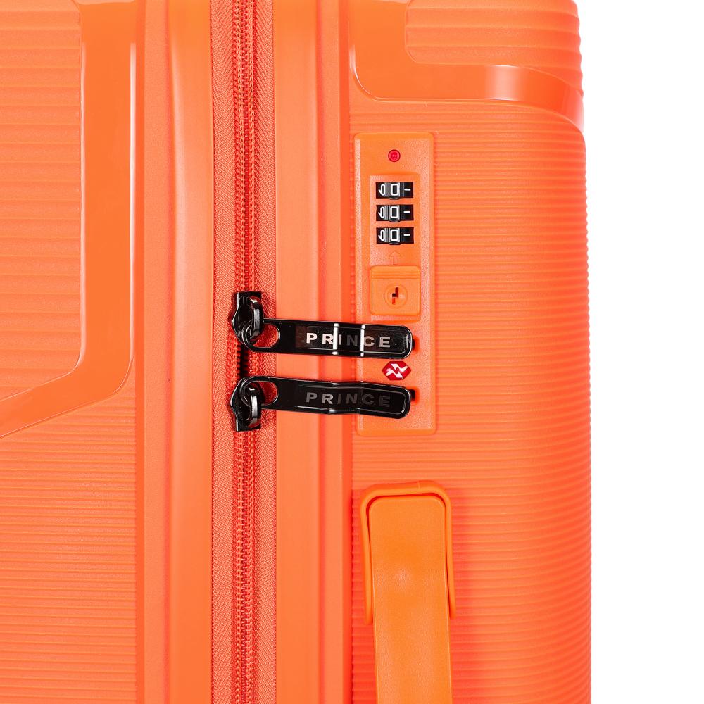 Prince  PP  Luggage (8 Wheels) - Trundle 3 Pcs Set - 20 Inch X 24 Inch X 28 Inch    - Orange 2 Year Warranty