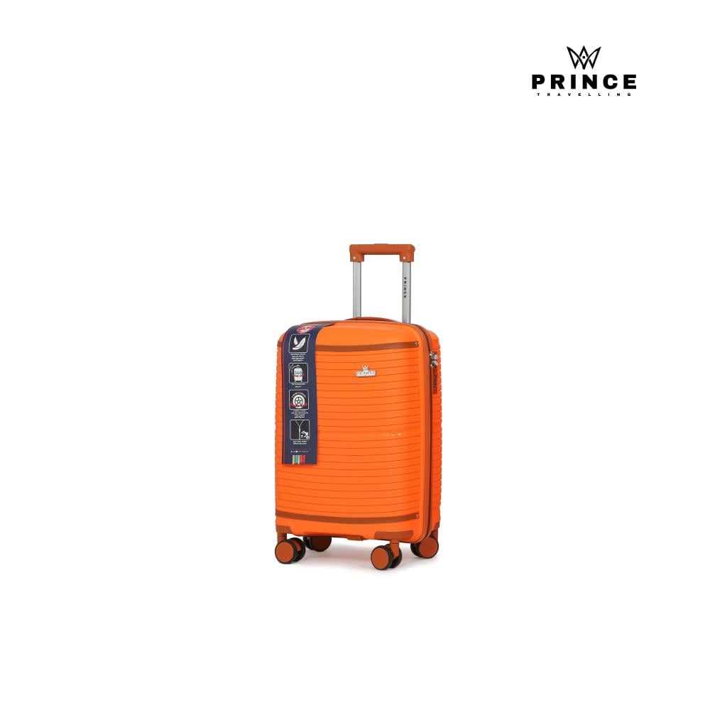 Prince PP Luggage (8 Wheels) Wander 20 Inch 40Liter Small Orange