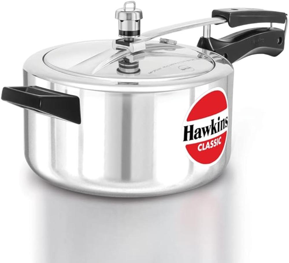 Hawkins Classic Pressure Cooker Aluminum 4 Liters Capacity Inner Lid kois shop