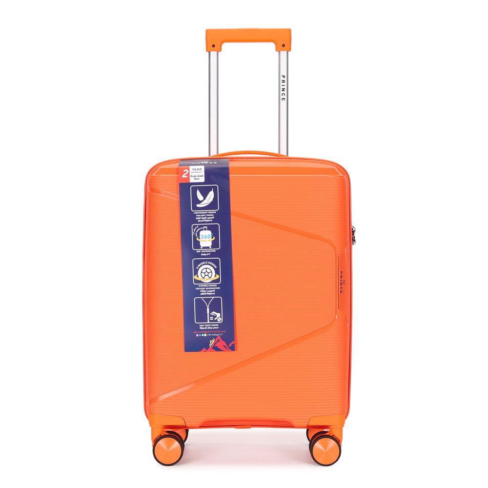 Prince  PP  Luggage (8 Wheels) - Trundle 3 Pcs Set - 20 Inch X 24 Inch X 28 Inch    - Orange 2 Year Warranty