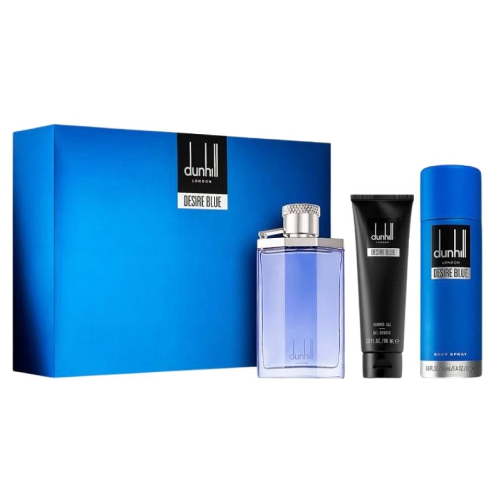 مجموعة دنهل ديزاير بلو للرجال عطر أو دو تواليت مع جل استحمام