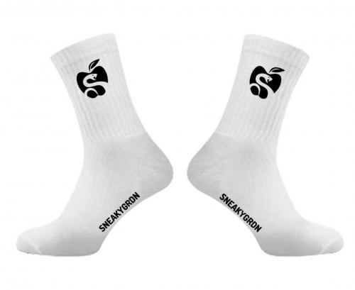 SneakyGrdn White Socks