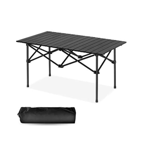 طاولة اسود المونيوم قابل للطي ٩٦/٥٦/٥٠سم