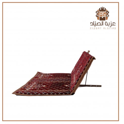 كرسي مع لباد قابل للطي نقش تراثي احمر نفرين عرض 120 سم