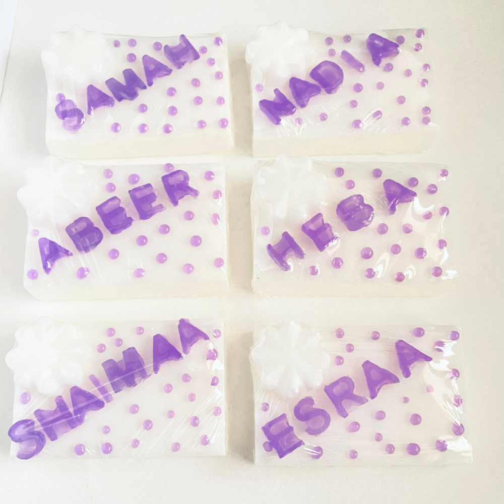 توزيعات عيد الاضحى (12 قطعة من صابون الاسماء )